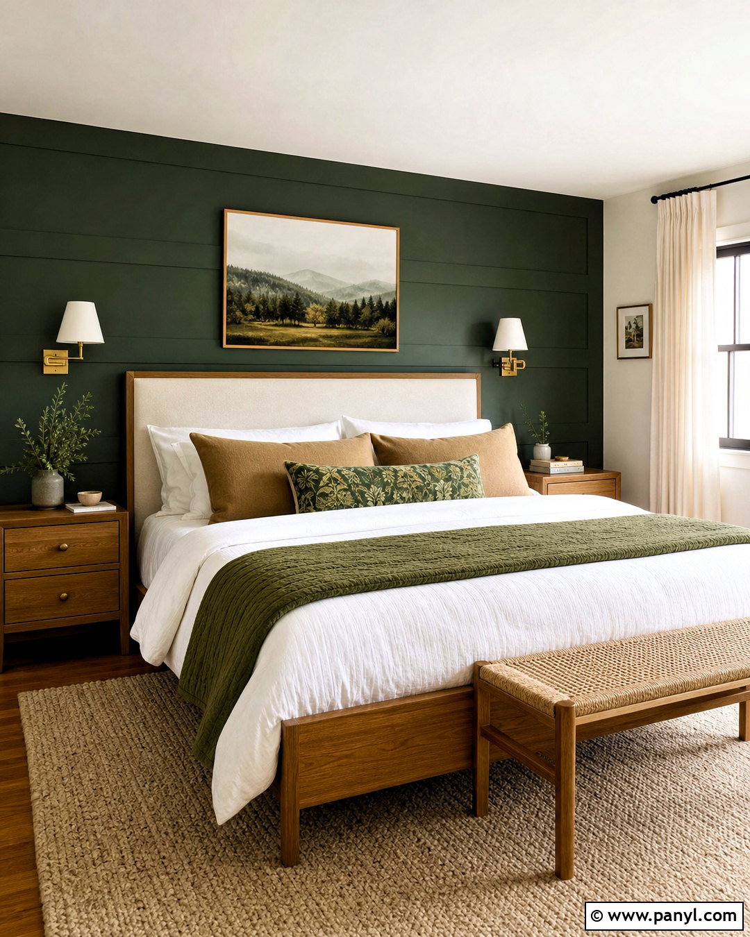 Forest Green Bedroom Accent Wall - 20 green wall painting ideas