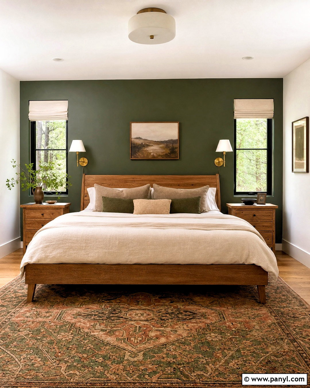 Forest Green Bedroom Accent Wall - 20 moody accent wall ideas