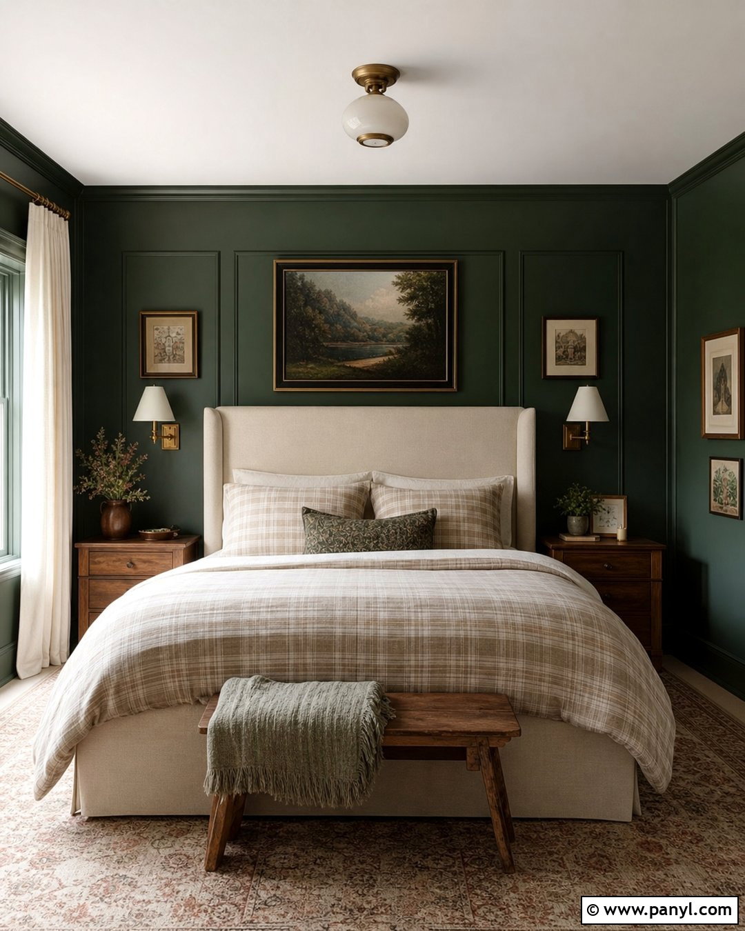 Forest Green Bedroom Walls - 45 green painted walls