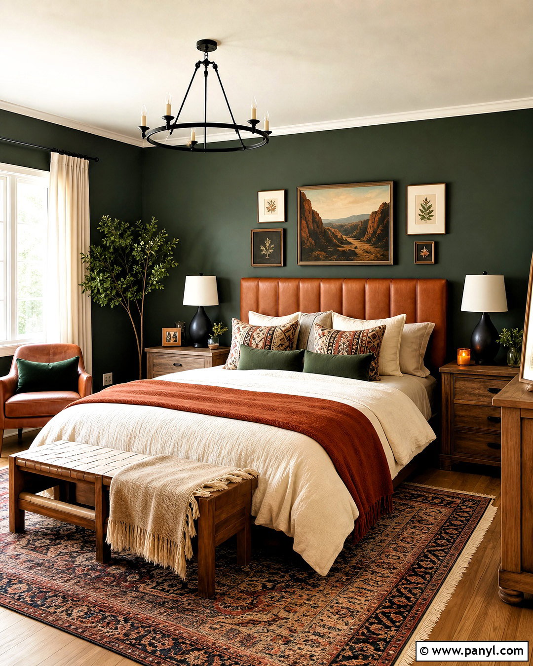 Forest Green Bedroom With Burnt Orange - 20 forest green bedrooms