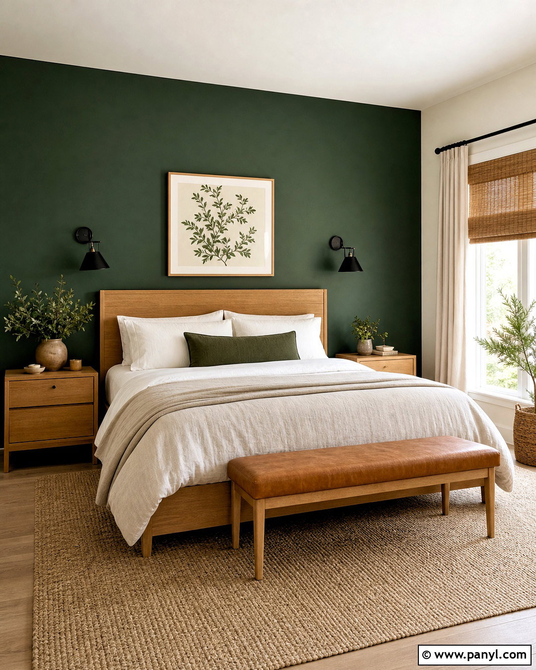 Forest Green Bedroom With Light Oak Furniture - 20 forest green decor ideas
