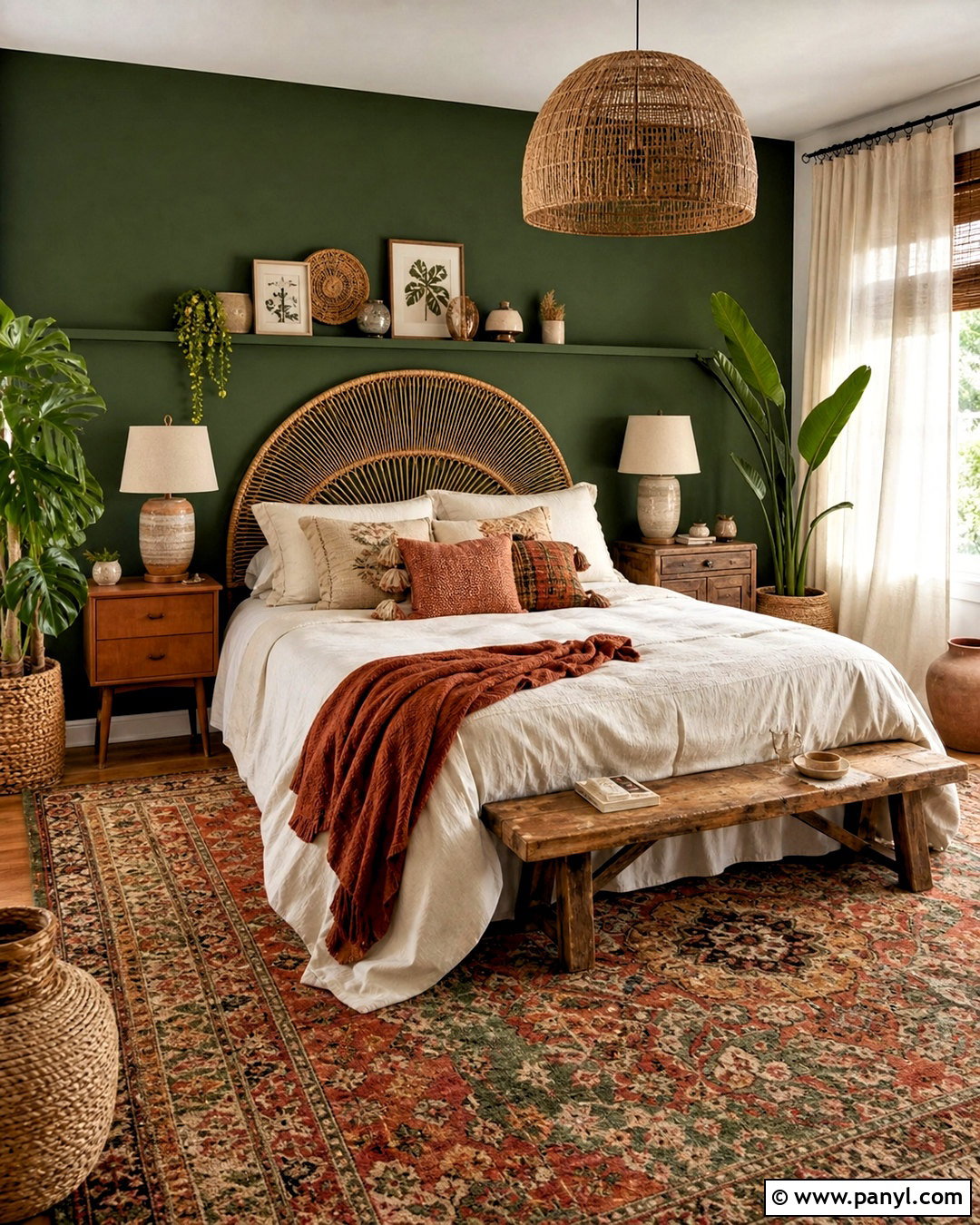 Forest Green Boho Bedroom - 20 forest green bedroom ideas