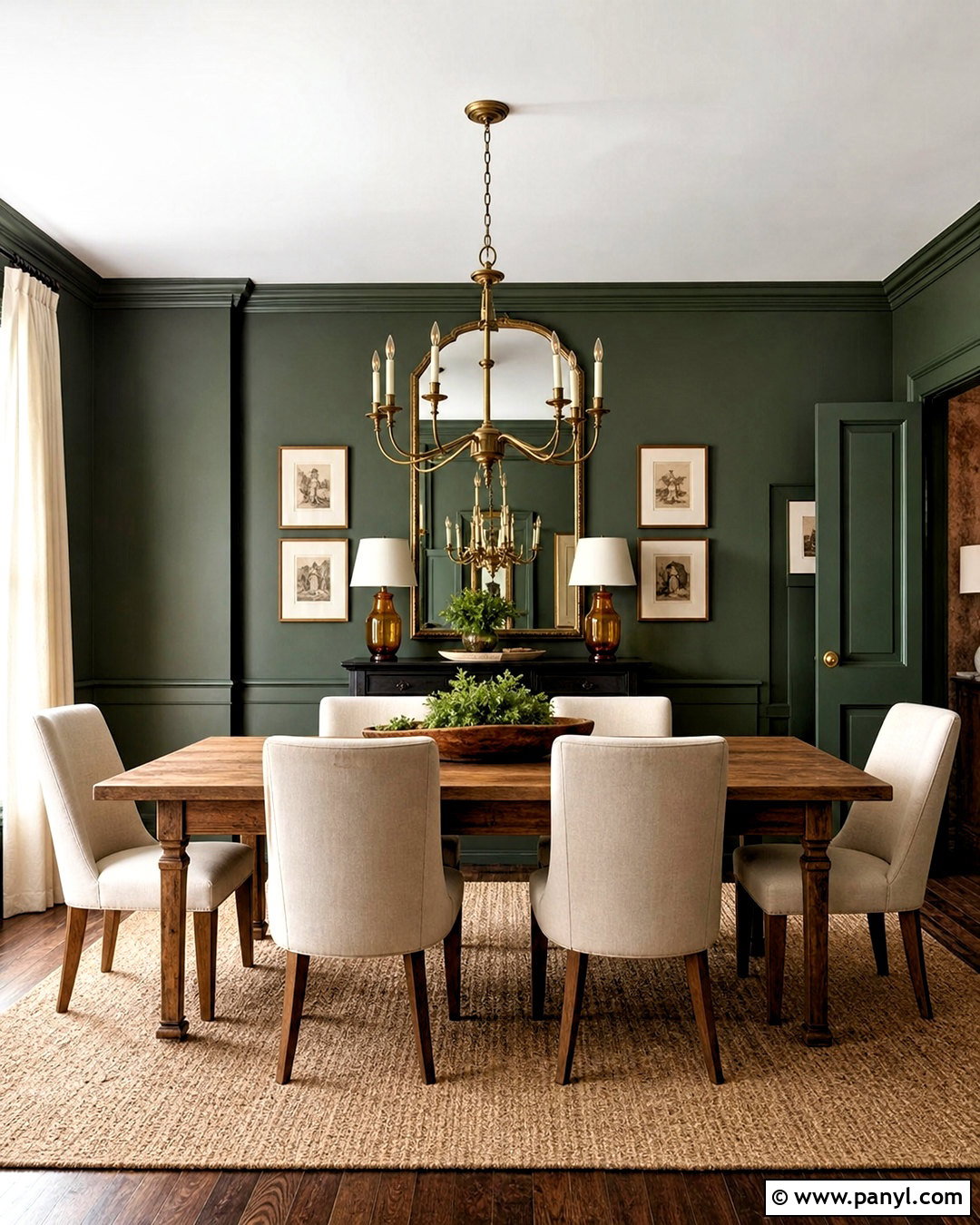 Forest Green Dining Room - 20 green room colors