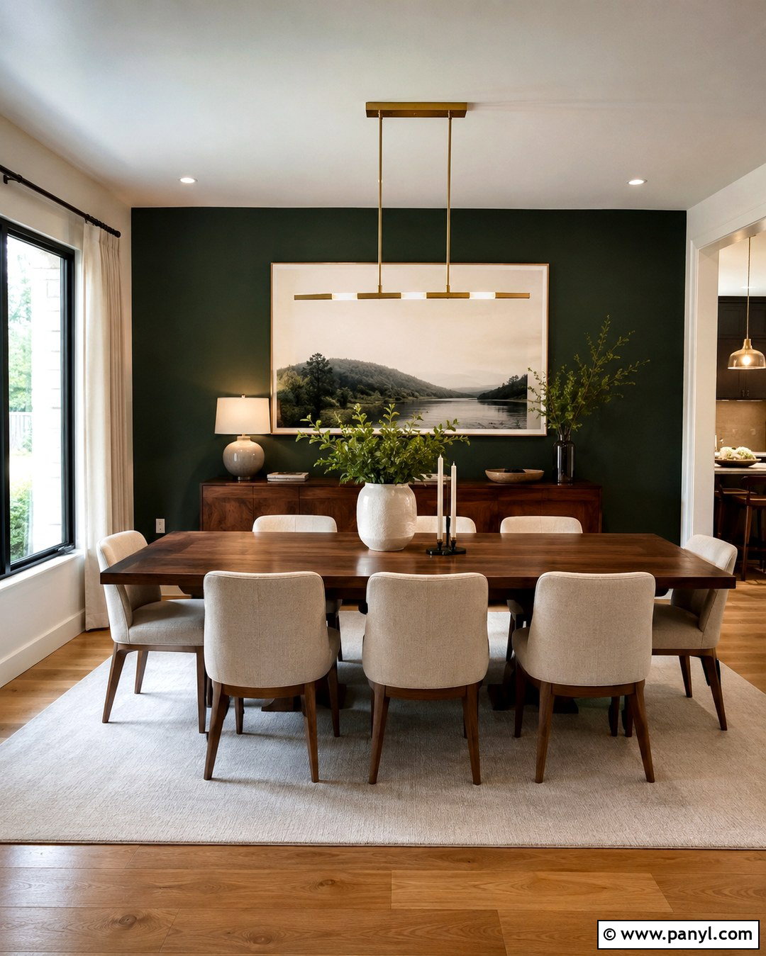 Forest Green Dining Room Accent Wall - 20 Dark Paint Accent Wall Ideas