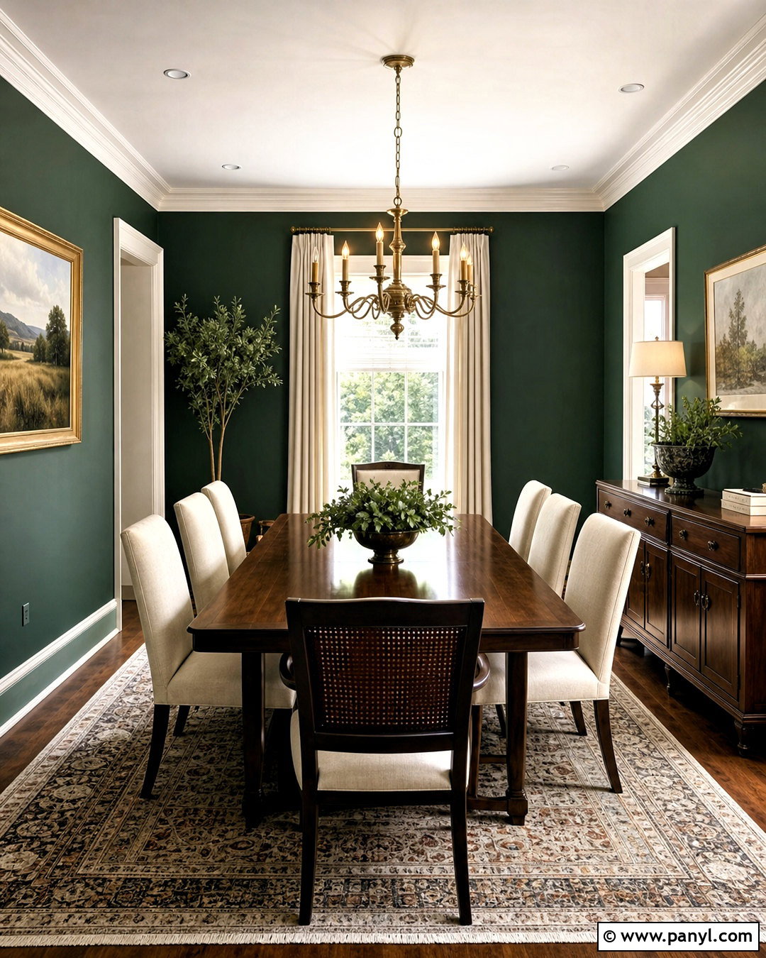 Forest Green Dining Room With Brass - 20 forest green room ideas