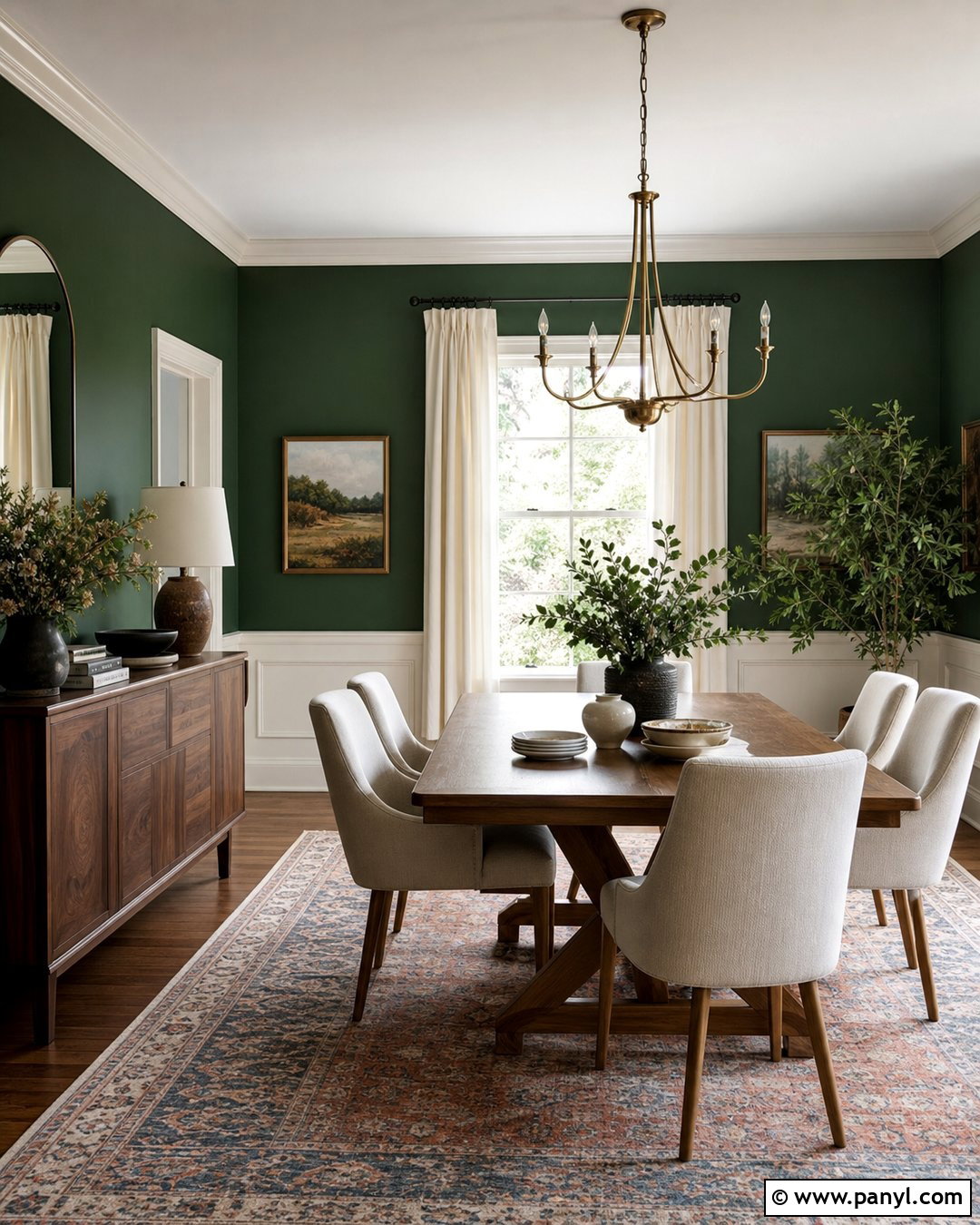 Forest Green Dining Room - 25 Wall Color Ideas Green Ideas
