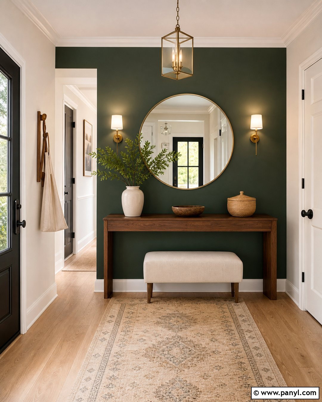 Forest Green Entryway Accent Wall - 35 forest green accent wall ideas