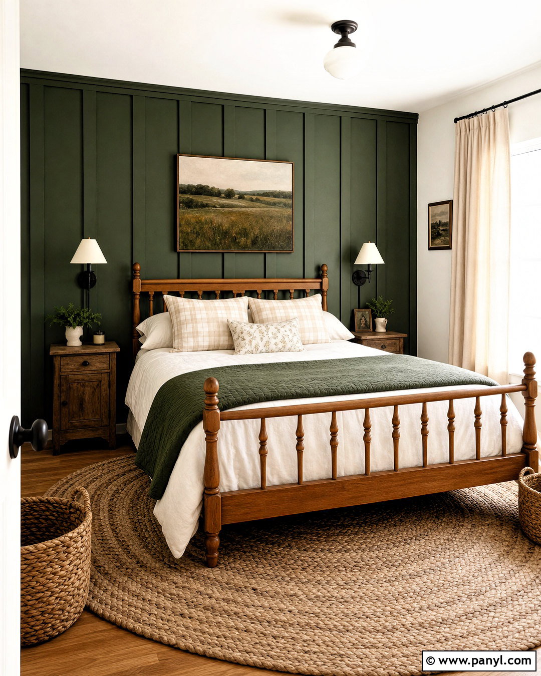 Forest Green Farmhouse Bedroom - 20 forest green bedroom ideas