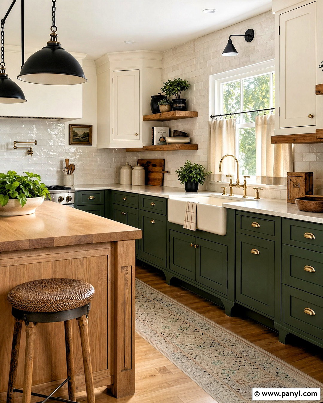 Forest Green Farmhouse Kitchen - 20 forest green decor ideas
