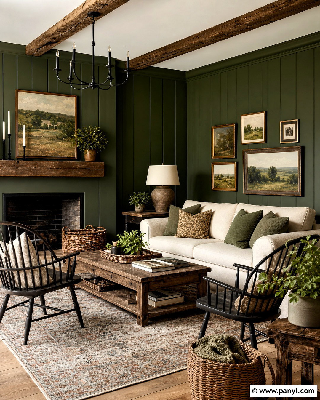 Forest Green Farmhouse Living Room - 20 forest green room ideas