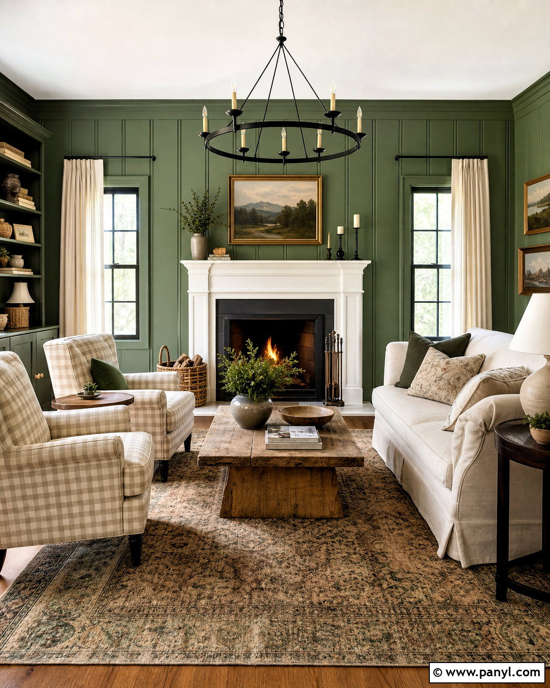 Forest Green Farmhouse Living Room - 20 forest green living room ideas