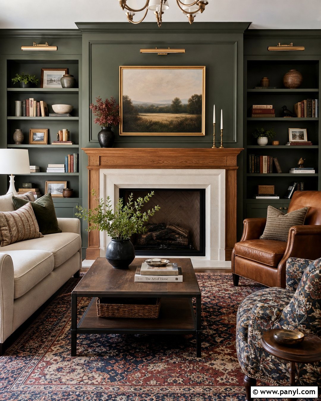 Forest Green Fireplace Accent Wall - 35 Fireplace Accent Wall Color Ideas