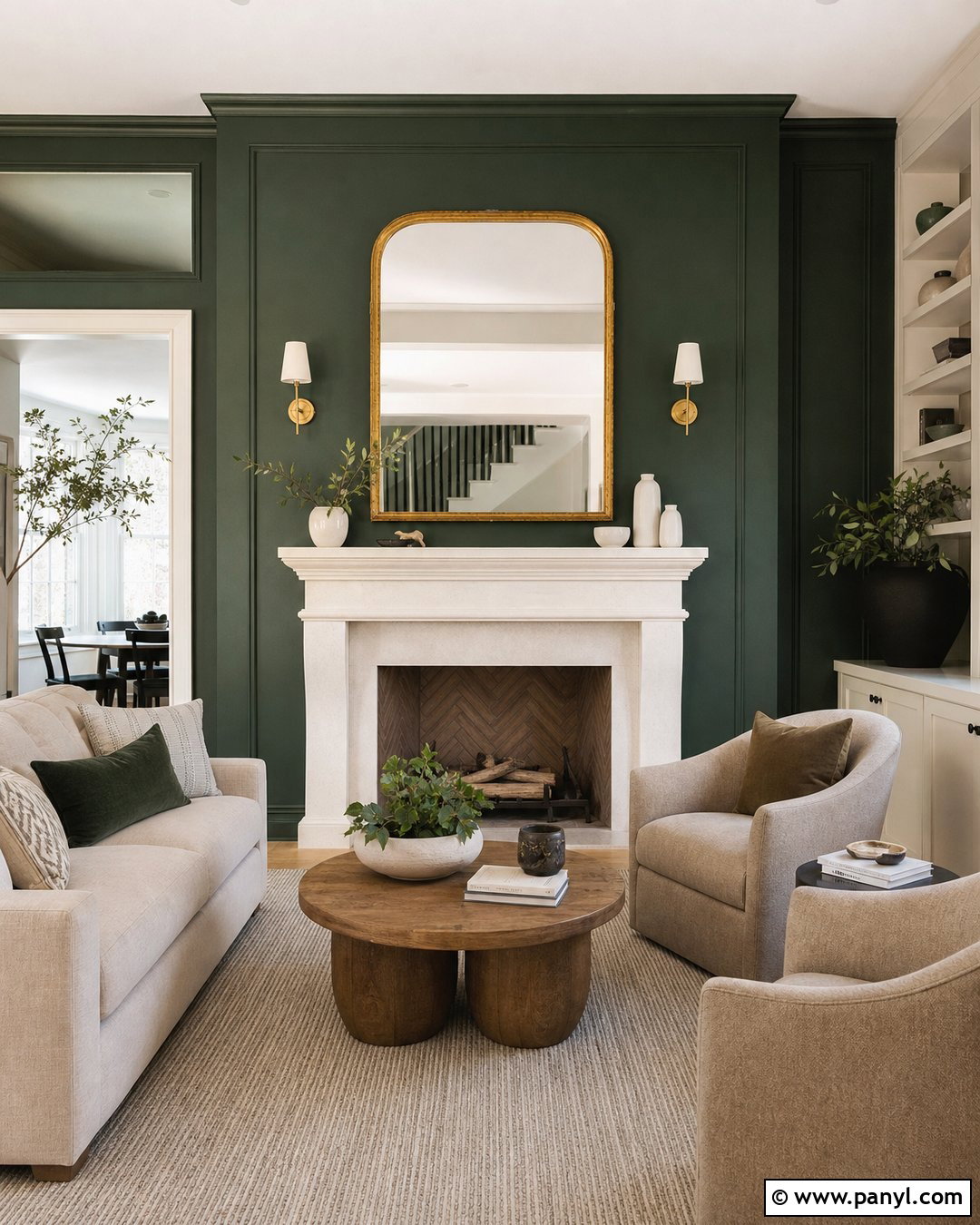 Forest Green Fireplace Accent Wall - 35 forest green accent wall ideas