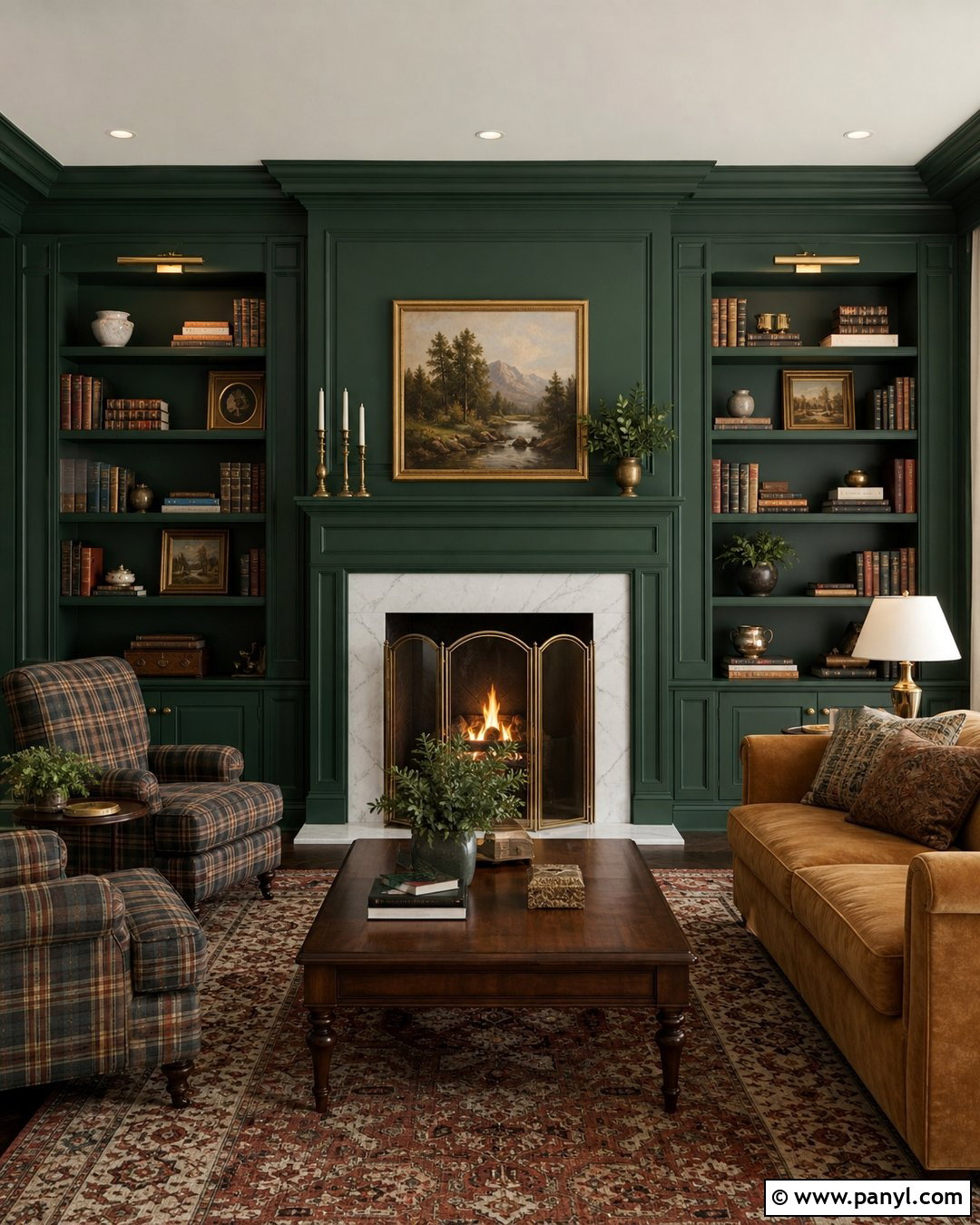 Forest Green Fireplace Wall - 25 Fireplace Wall Paint Ideas