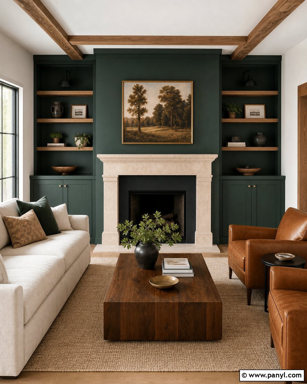 Forest Green Fireplace Wall - 25 Forest Green Wall Color Ideas