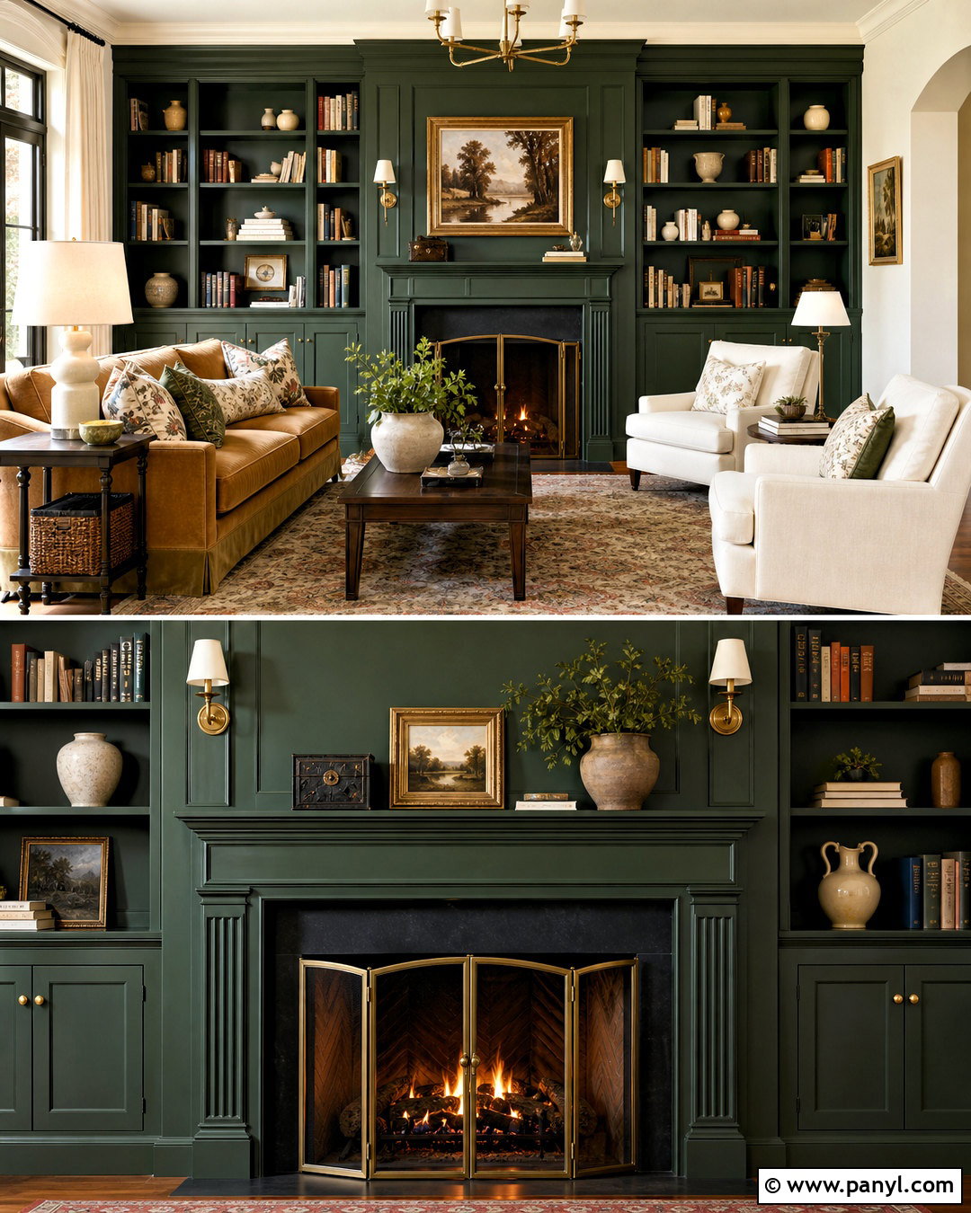 Forest Green Fireplace - 20 fireplace color ideas