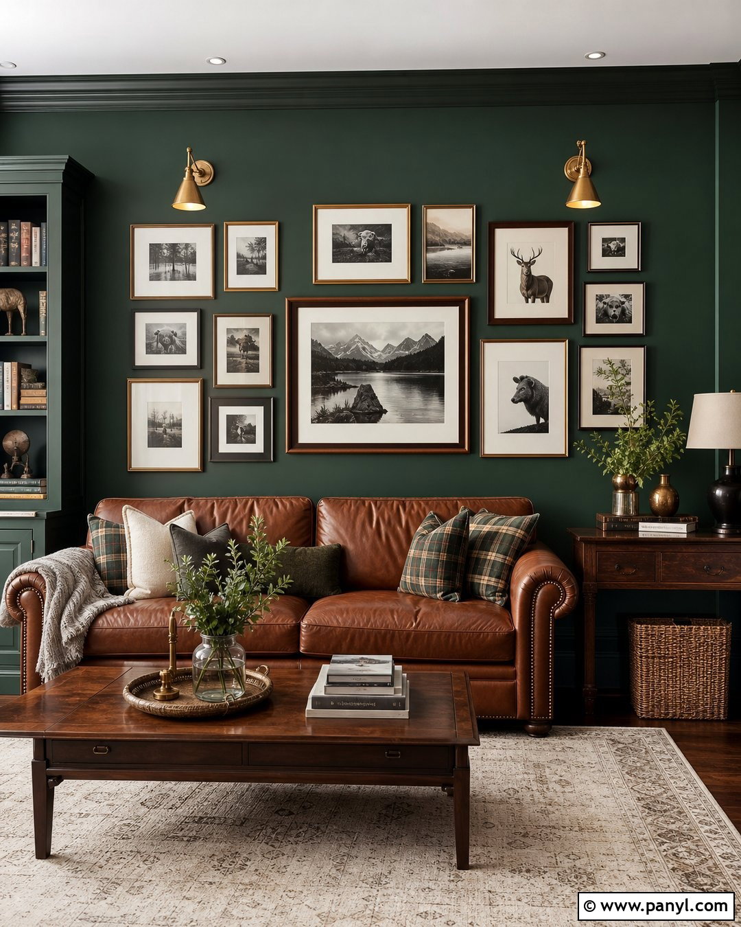 Forest Green Gallery Wall - 25 Gallery Wall Colors