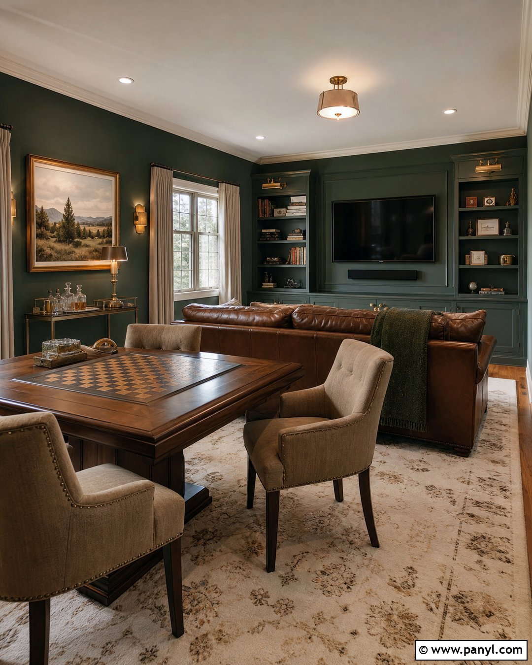 Forest Green Game Room - 20 Best Wall Color For Game Room Ideas