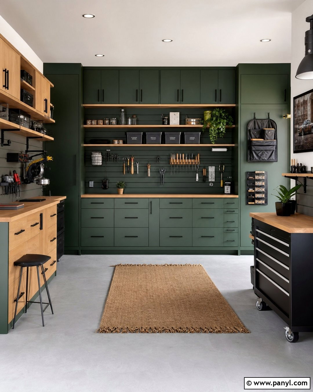 Forest Green Garage Walls - 30 Garage Wall Colors