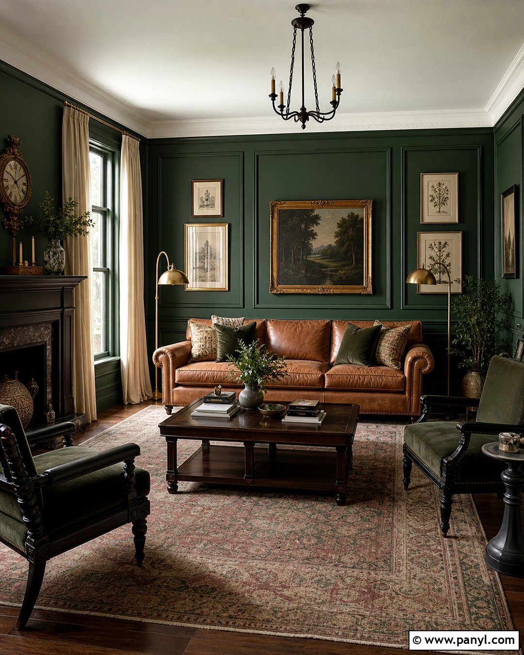 Forest Green Gothic Living Room - 20 Gothic Paint Colors Dark Walls