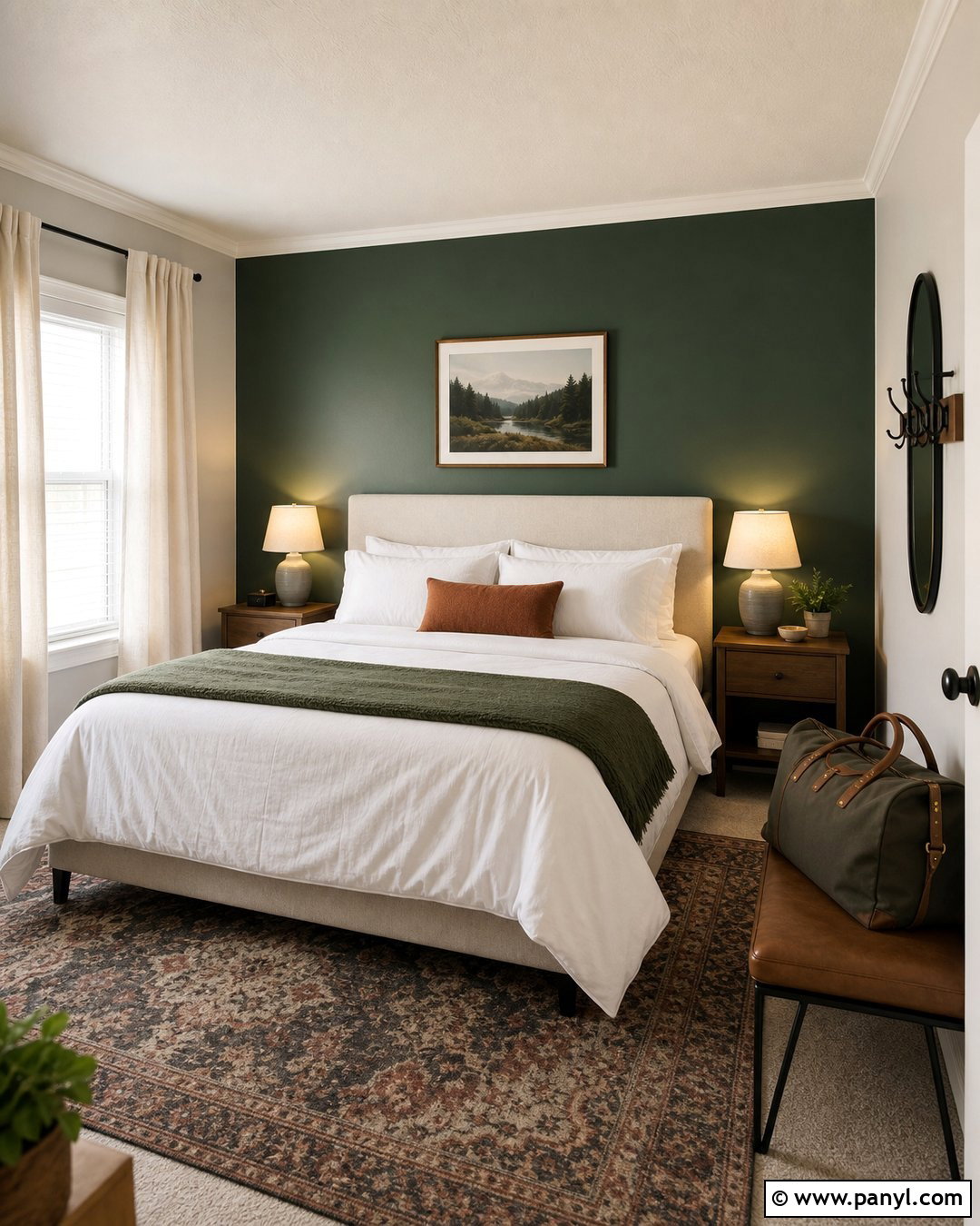 Forest Green Guest Bedroom Accent Wall - 35 forest green accent wall ideas