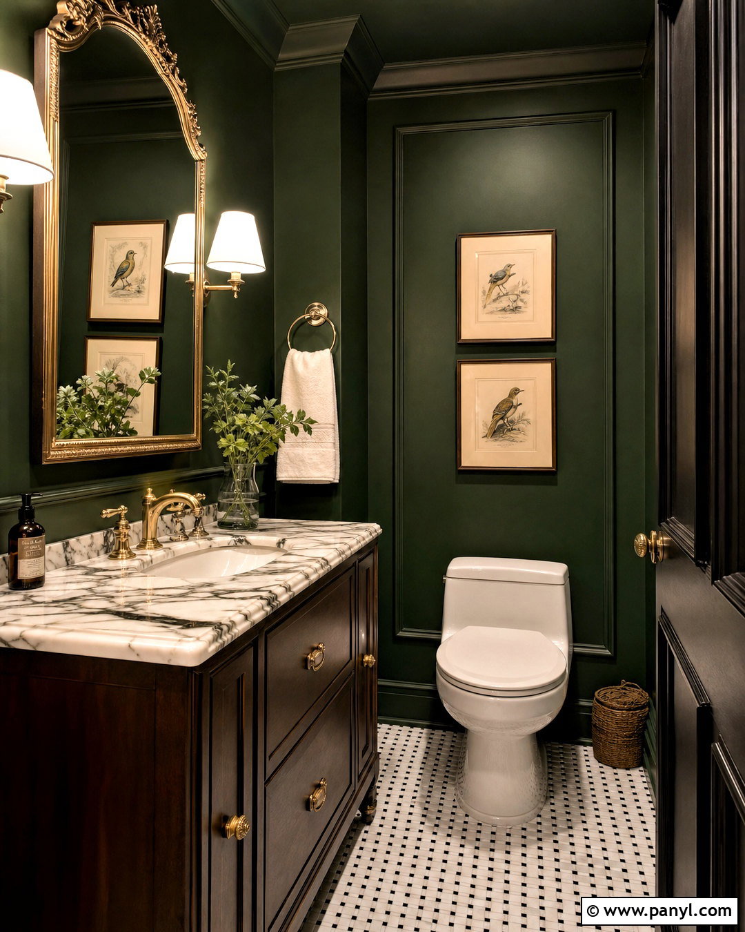 Forest Green Half Bath - 20 half bath paint colors