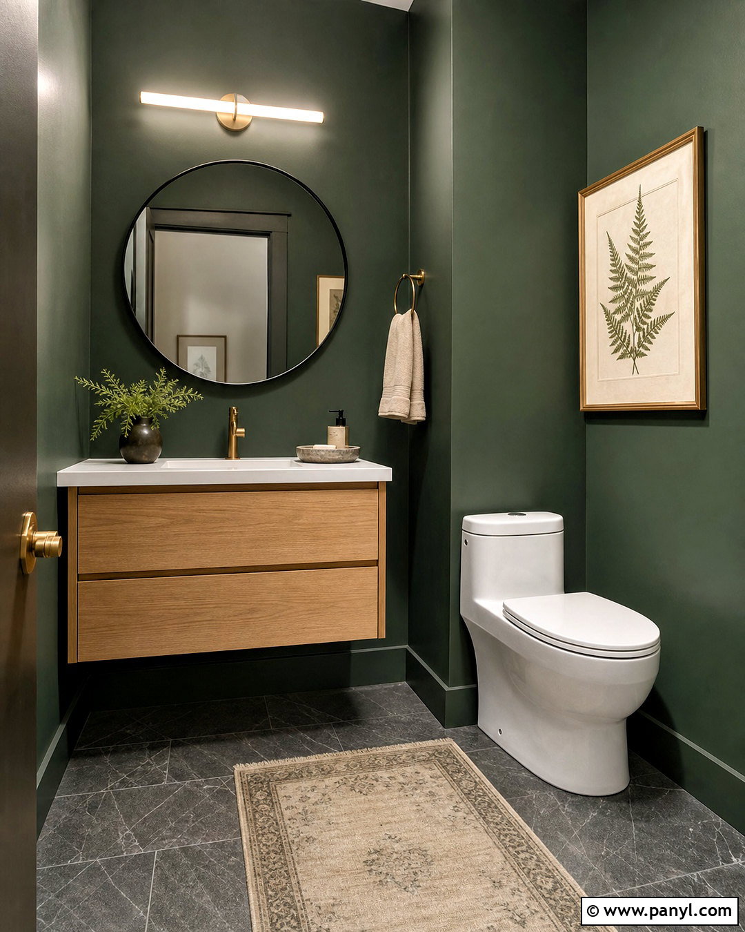 Forest Green Half Bathroom - 20 green half bathroom ideas