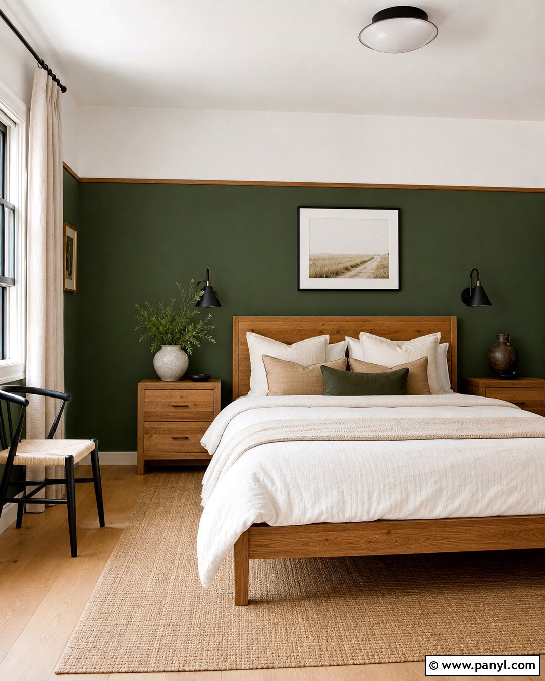 Forest Green Half Wall Accent - 35 forest green accent wall ideas