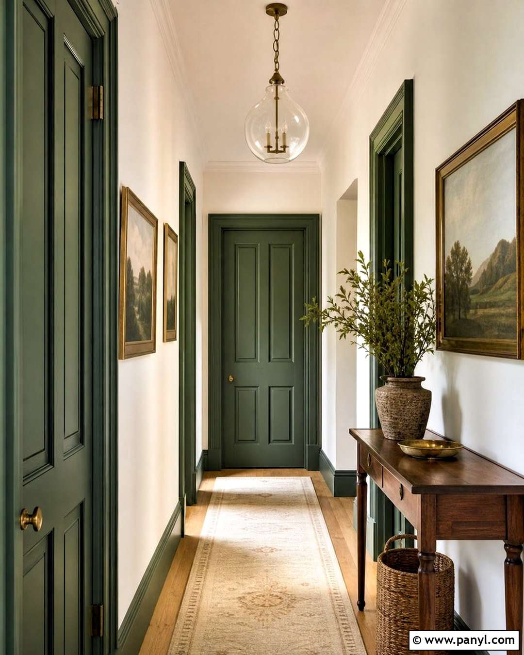 Forest Green Hallway Doors - 20 hallway door colors