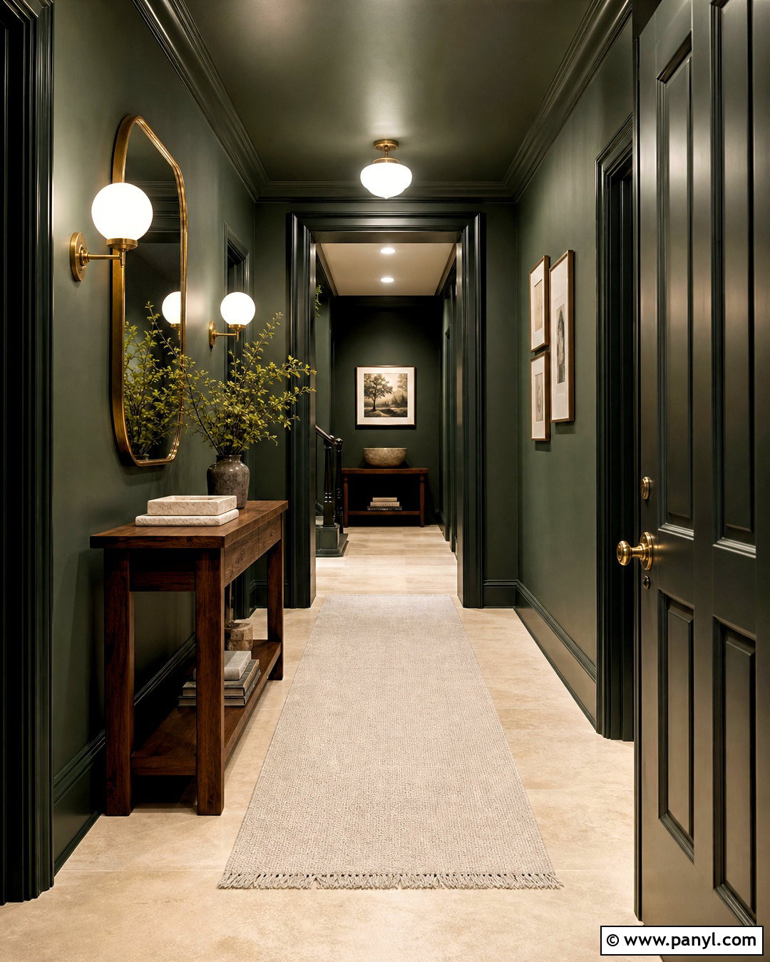Forest Green Hallway - 20 hallway colour schemes