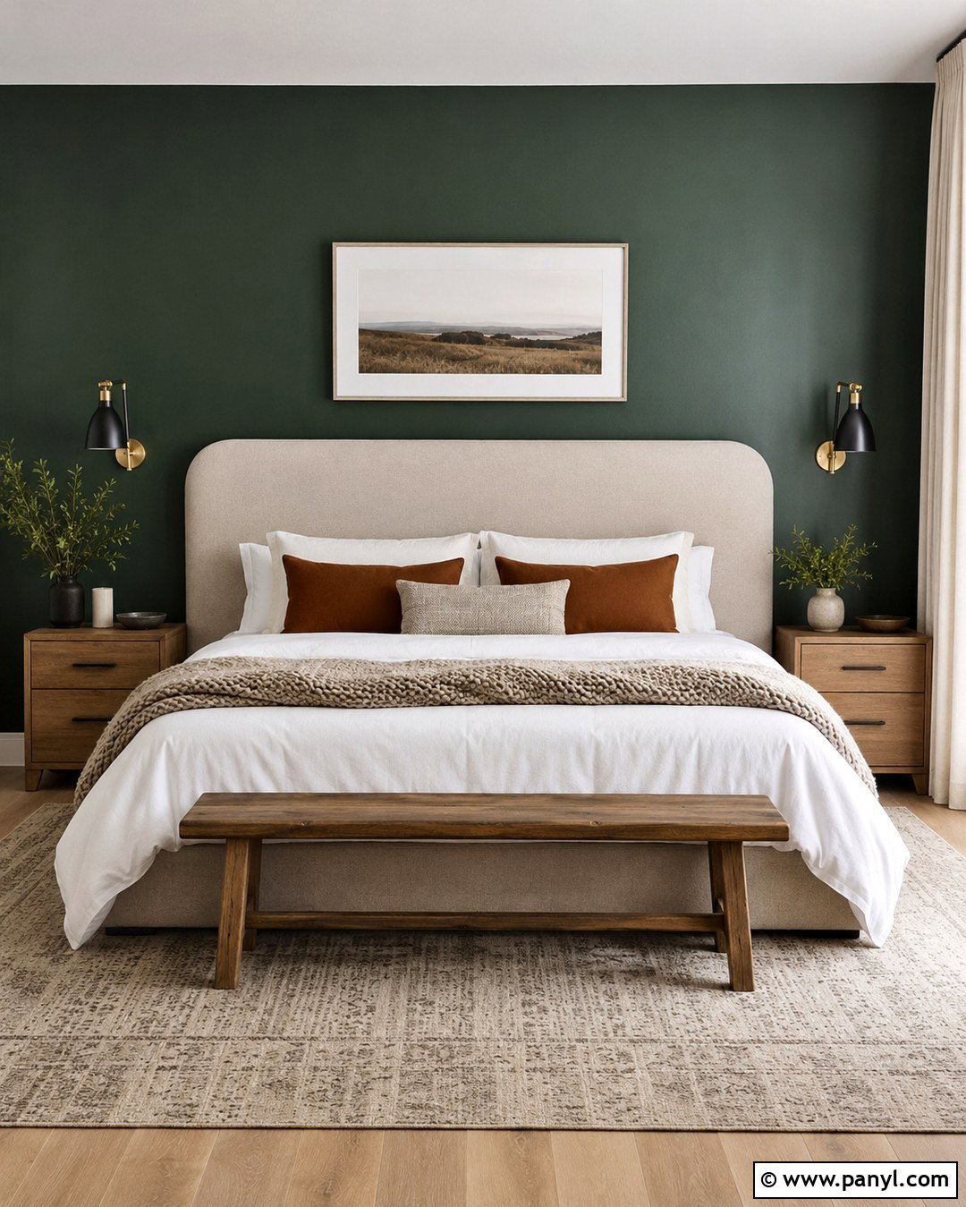 Forest Green Headboard Wall - 20 Green Headboard Wall Ideas