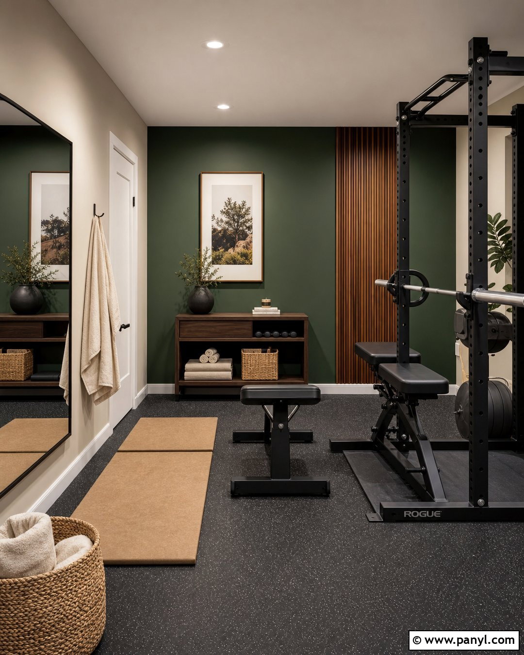 Forest Green Home Gym Walls - 30 Home Gym Wall Color Ideas