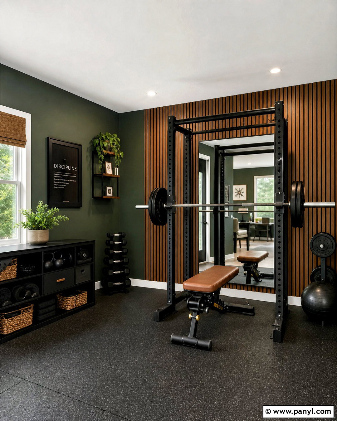 Forest Green Home Gym - 20 gym colors ideas