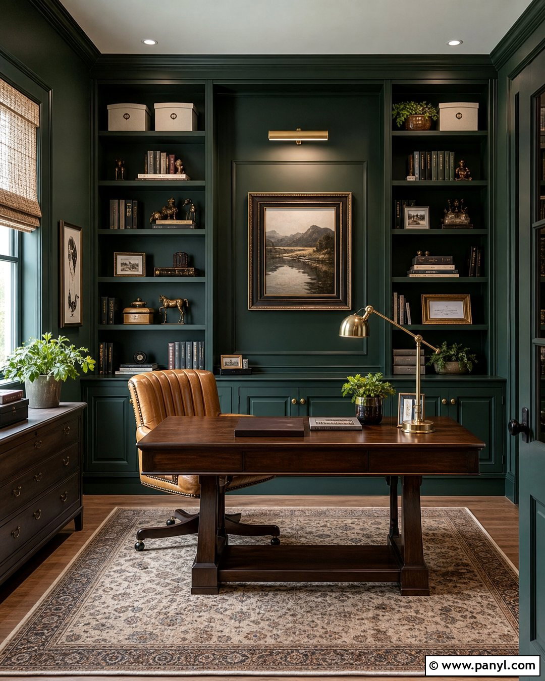 Forest Green Home Office Walls - 50 home wall colour ideas