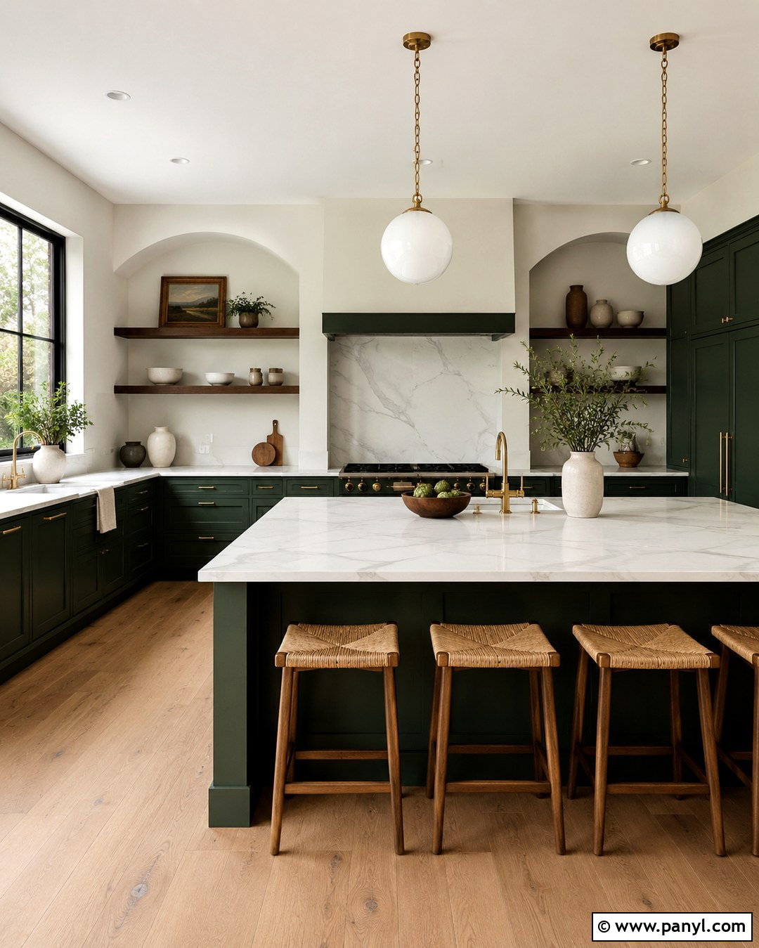 Forest Green Kitchen - 20 Rich Kitchen Colors