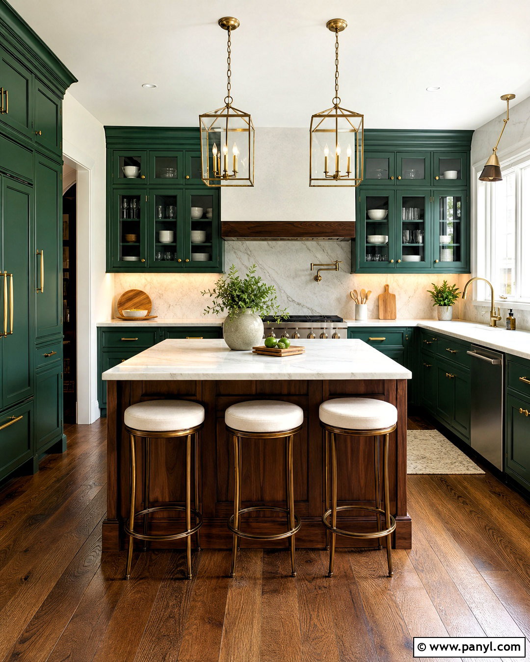 Forest Green Kitchen - 20 trendy kitchen colors
