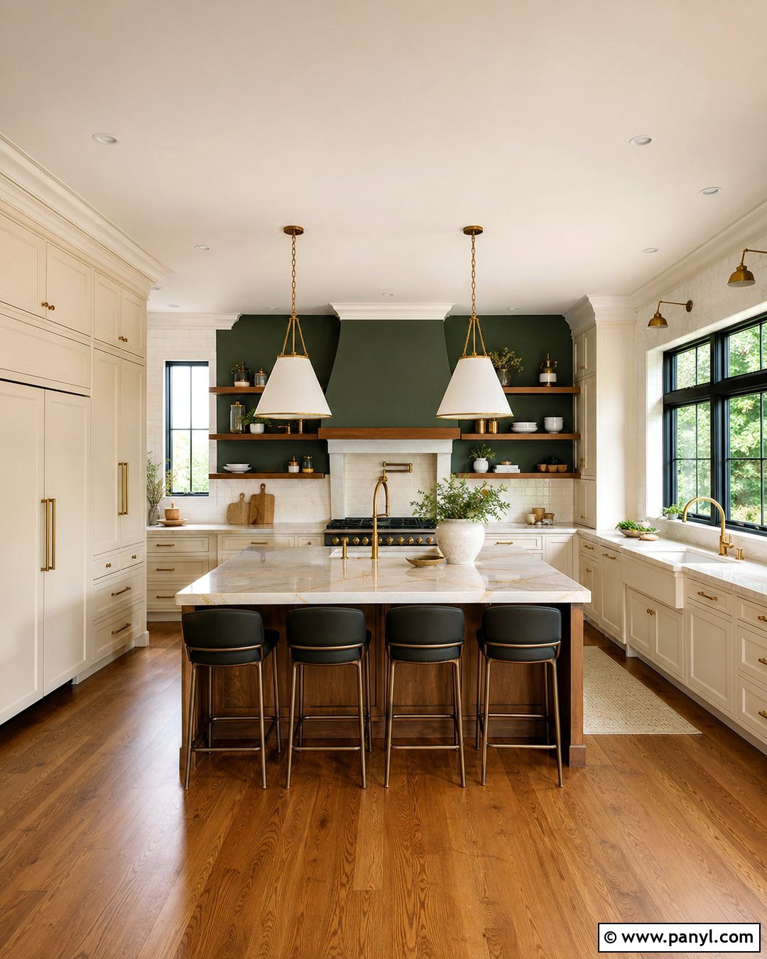 Forest Green Kitchen Accent Wall - 30 kitchen accent wall color ideas