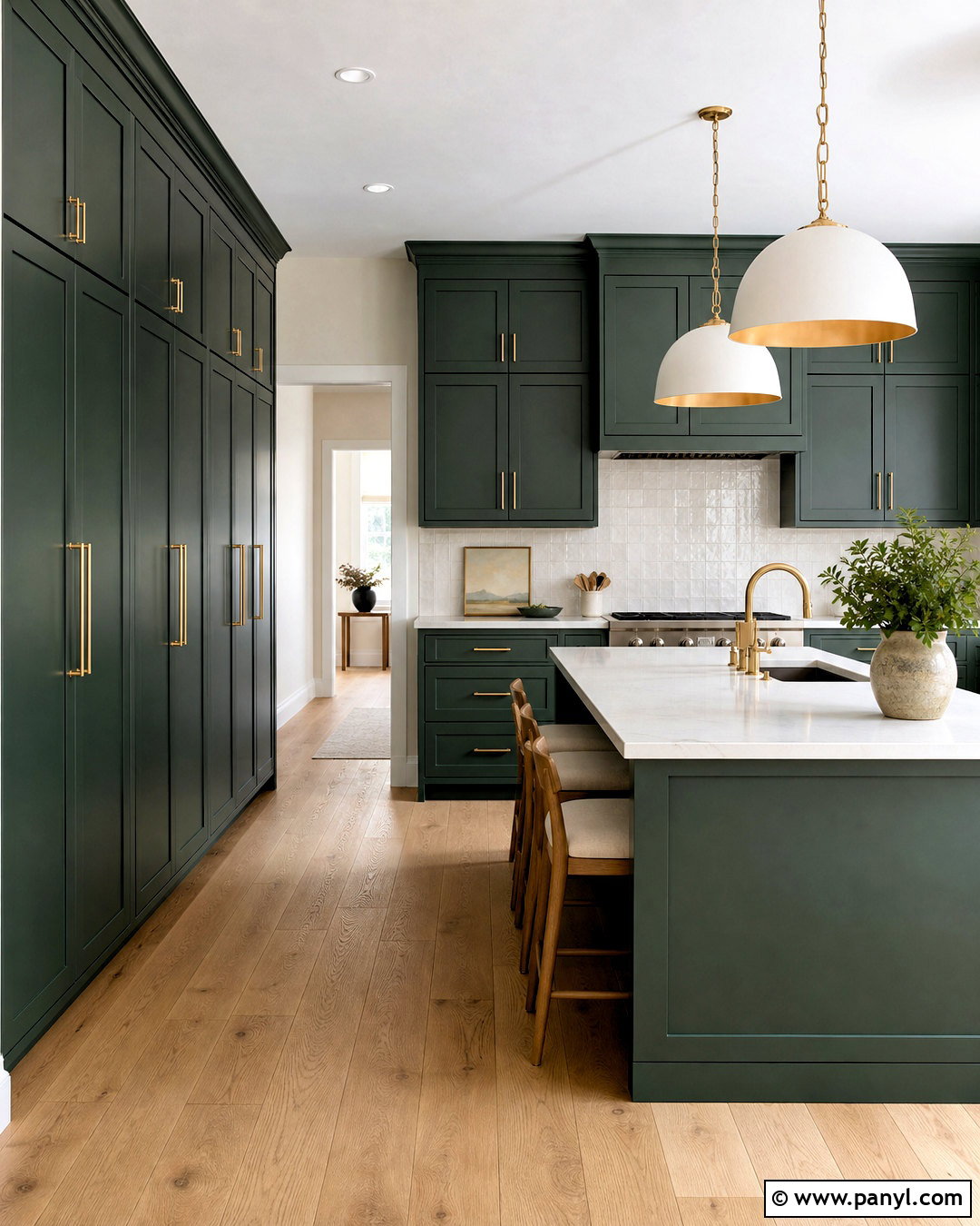 Forest Green Kitchen Cabinets With Brass Hardware - 20 green kitchen cabinets