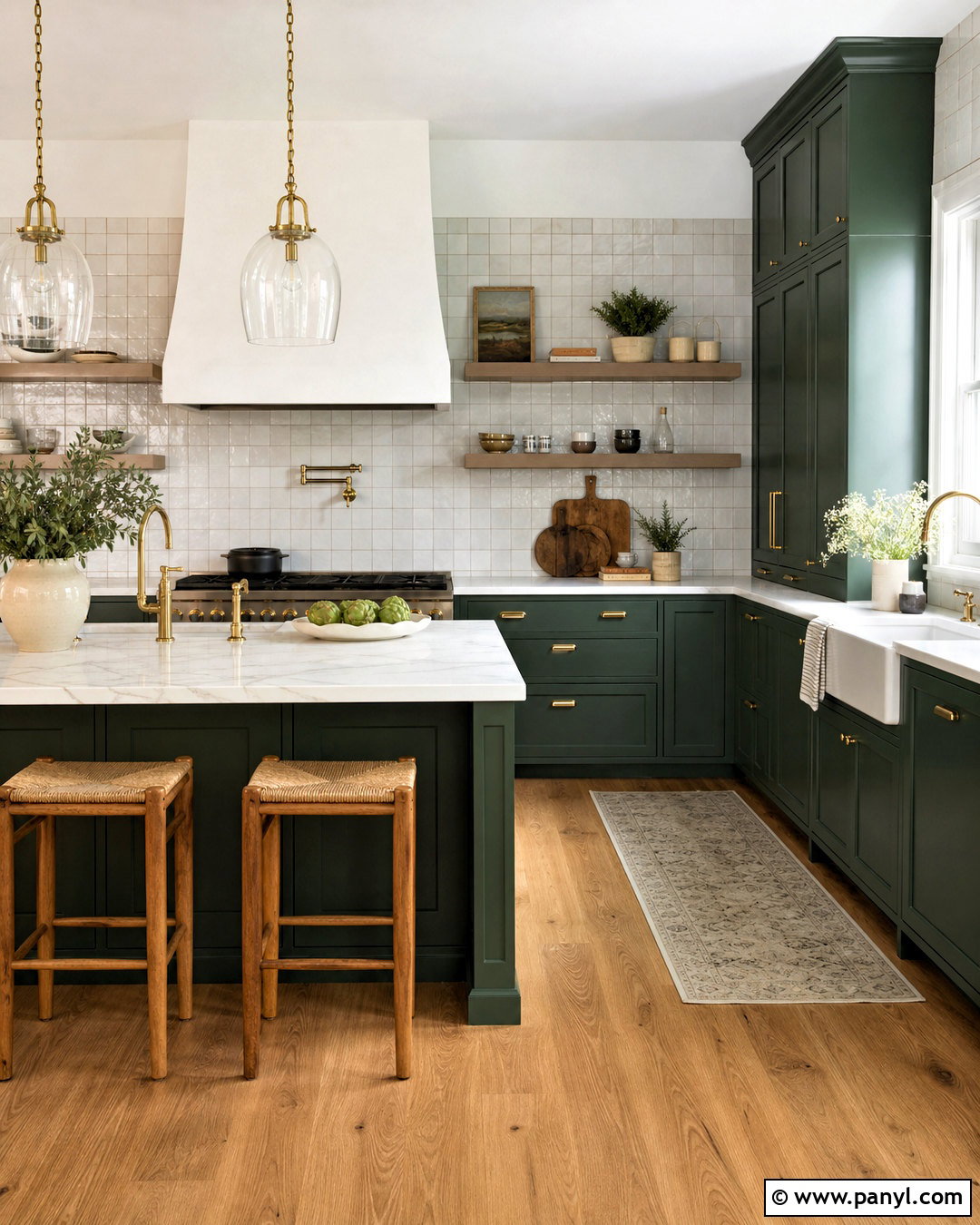 Forest Green Kitchen Cabinets With Marble - 20 forest green decor ideas