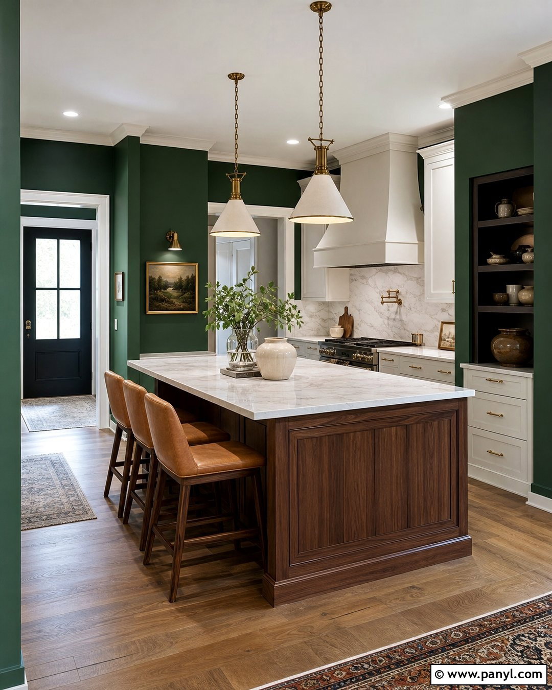 Forest Green Kitchen Wall Colour - 45 kitchen wall colour ideas