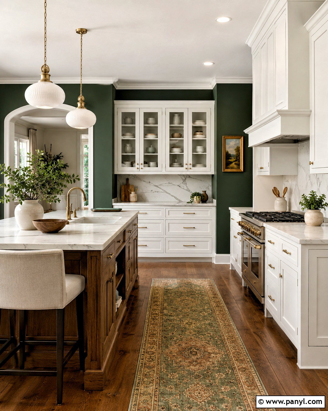 Forest Green Kitchen Walls - 40 Kitchen Wall Colors With White Cabinets