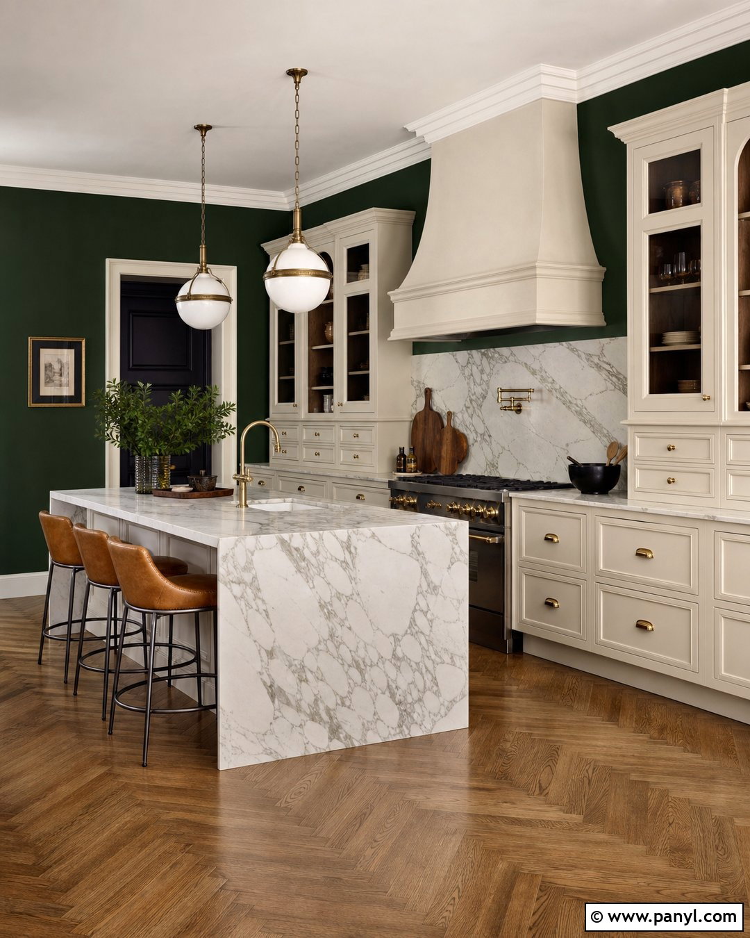 Forest Green Kitchen Walls - 35 kitchen wall colors with cream cabinets