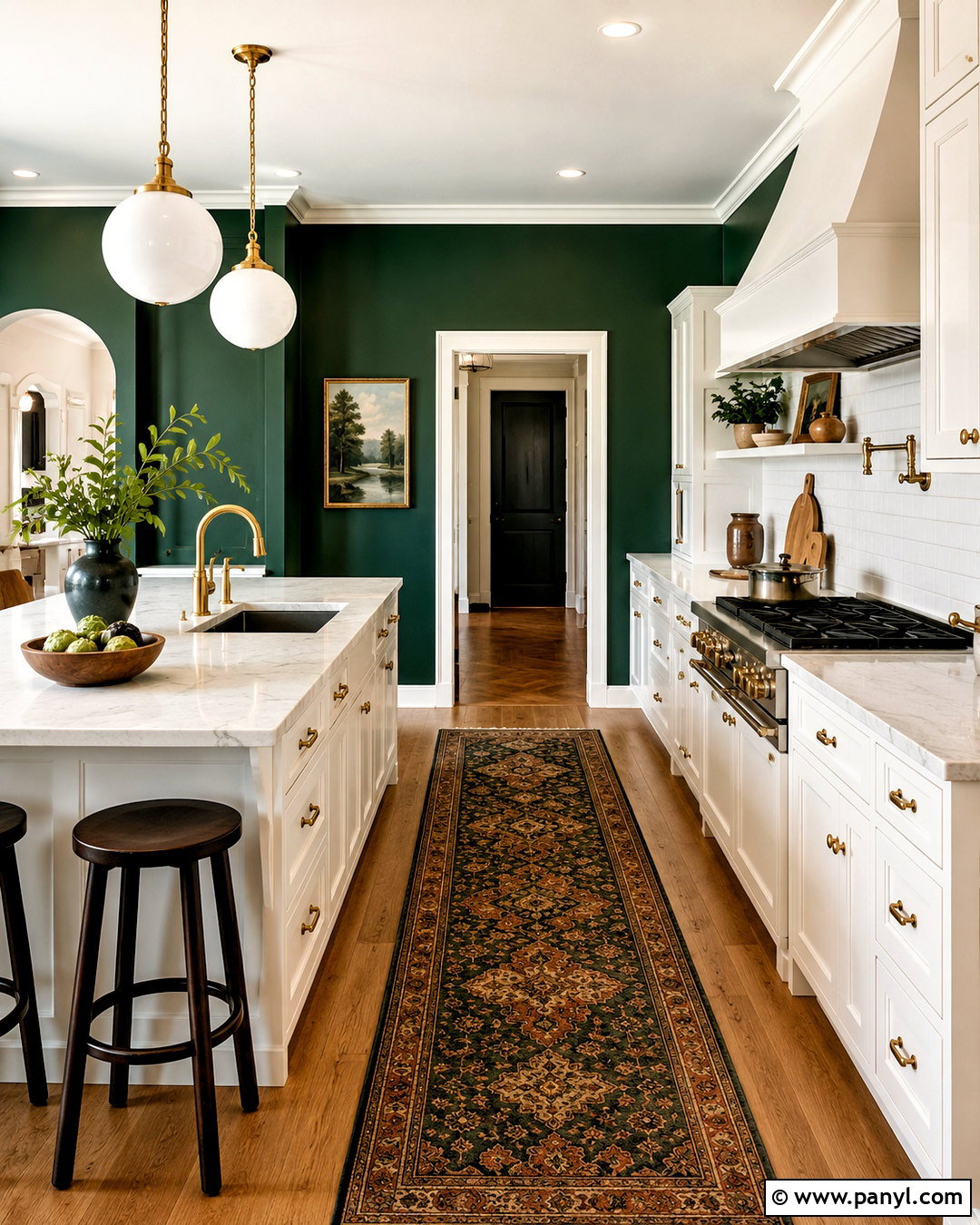 Forest Green Kitchen Walls - 35 white kitchen cabinets wall color ideas