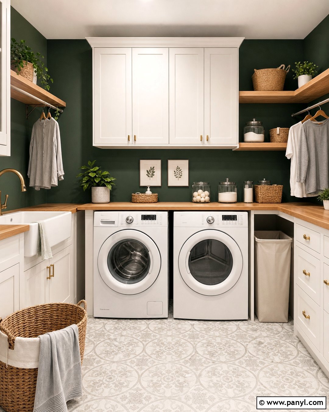 Forest Green Laundry Room Accent Wall - 35 forest green accent wall ideas