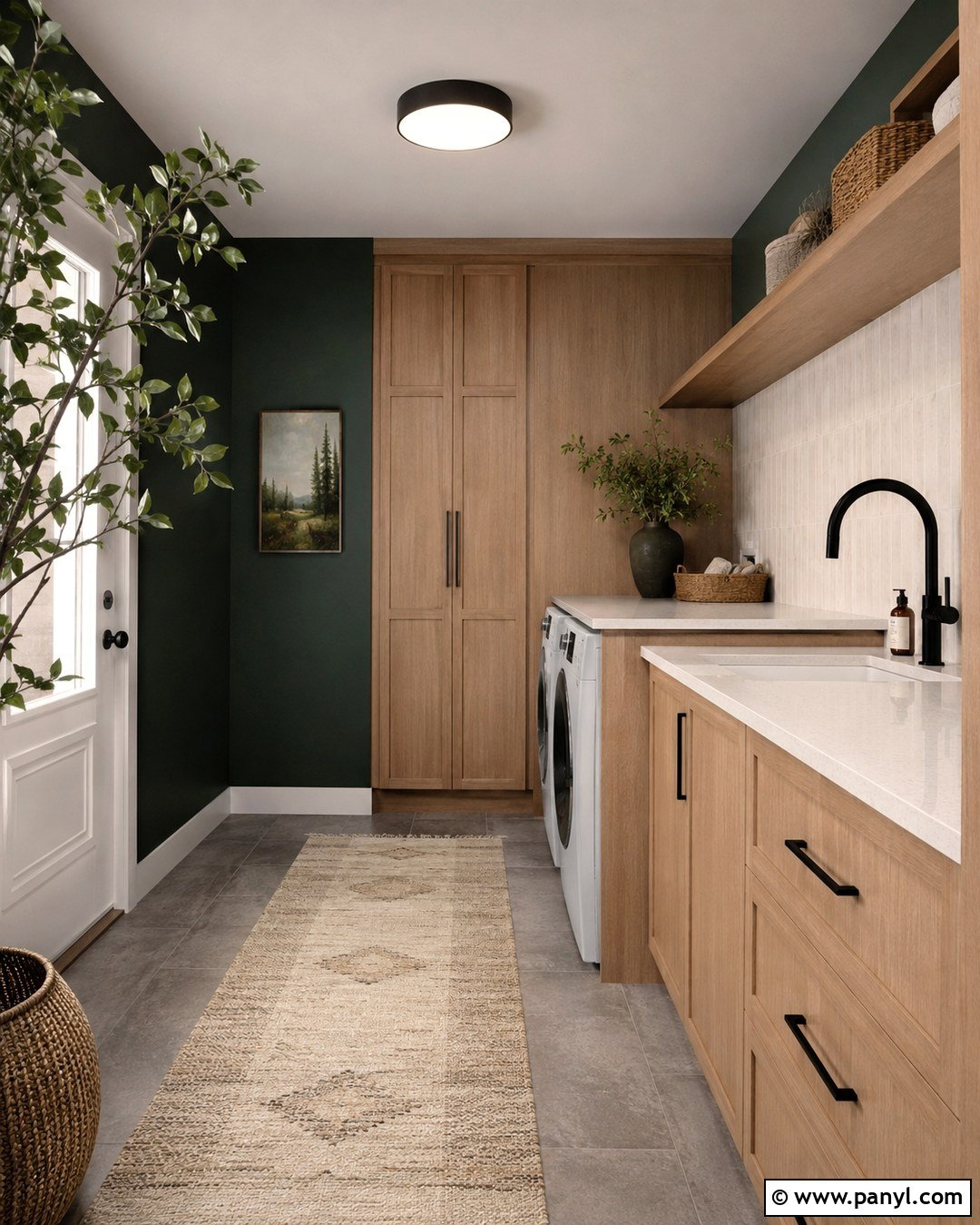 20 Dark Wall Laundry Room Ideas for a Stylish Utility Space