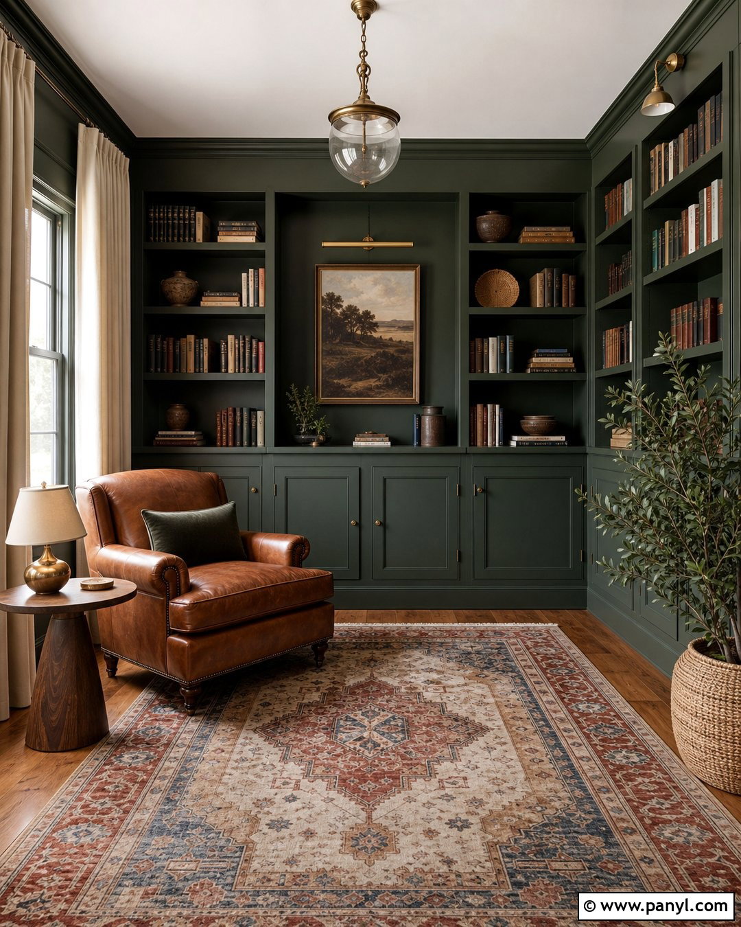 Forest Green Library Wall Color - 50 wall colour ideas