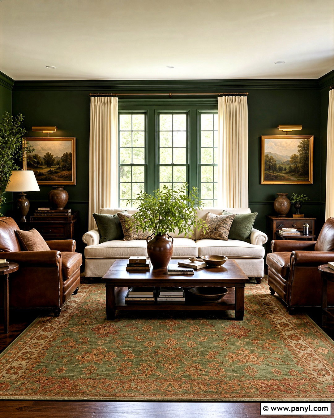 Forest Green Living Room - 20 good living room colors