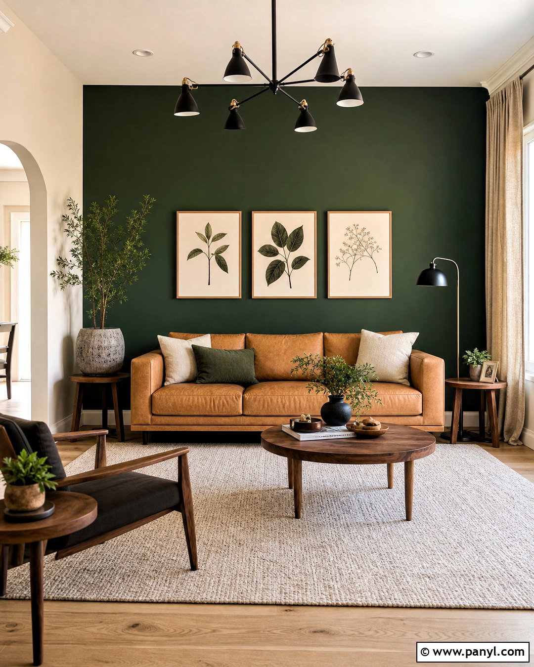 Forest Green Living Room Accent Wall - 20 living room accent wall color ideas