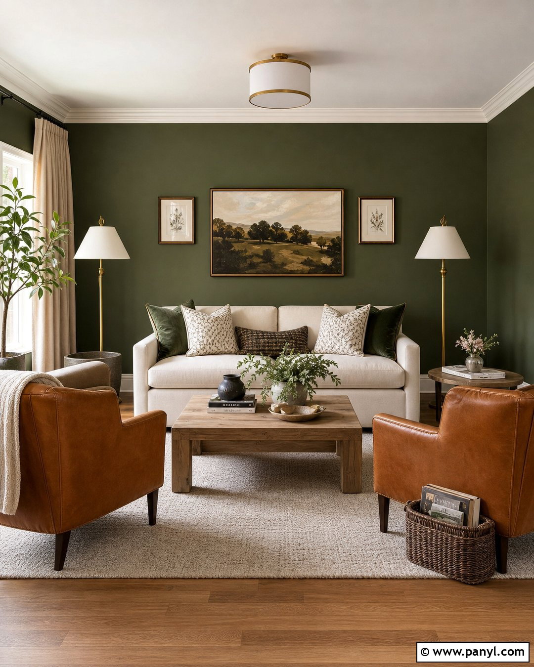 Forest Green Living Room Walls - 25 Forest Green Wall Color Ideas