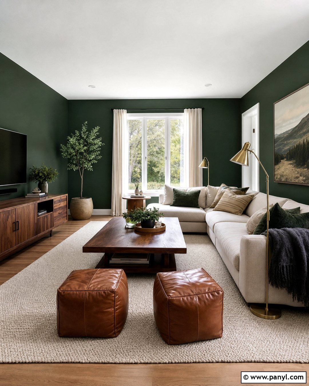 Forest Green Living Room Walls - 25 Wall Colors Living Room Ideas